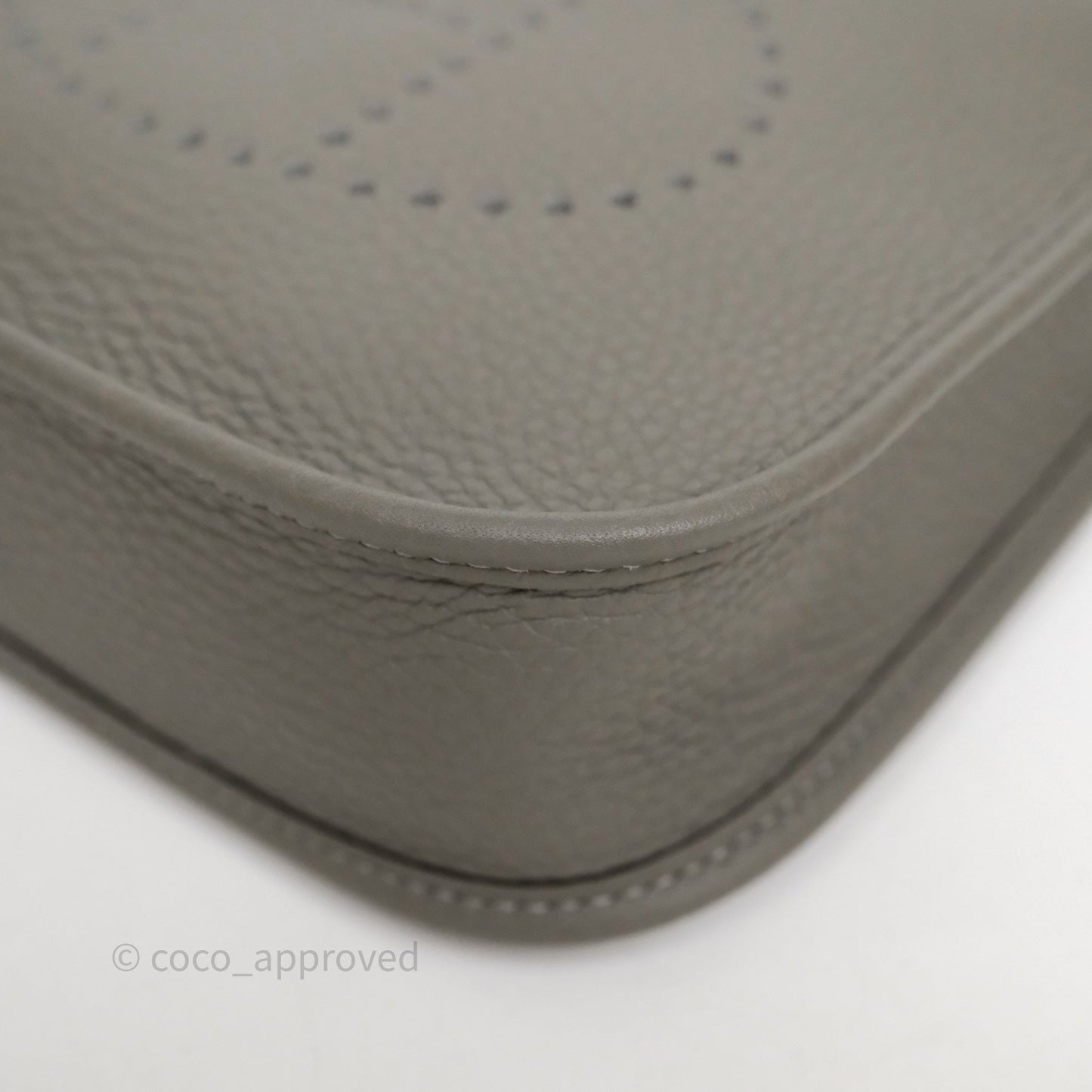 Hermès Mini Evelyne 16 Gris Meyer 0L Clemence Palladium Hardware