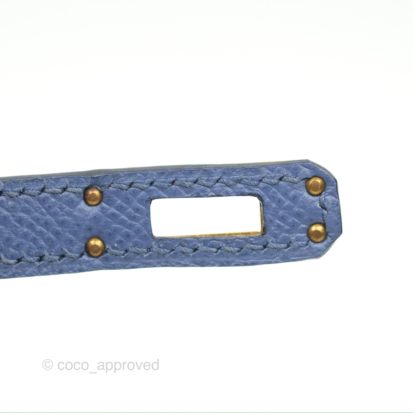 Hermès Mini Kelly II Bleu Brighton Epsom Gold Hardware