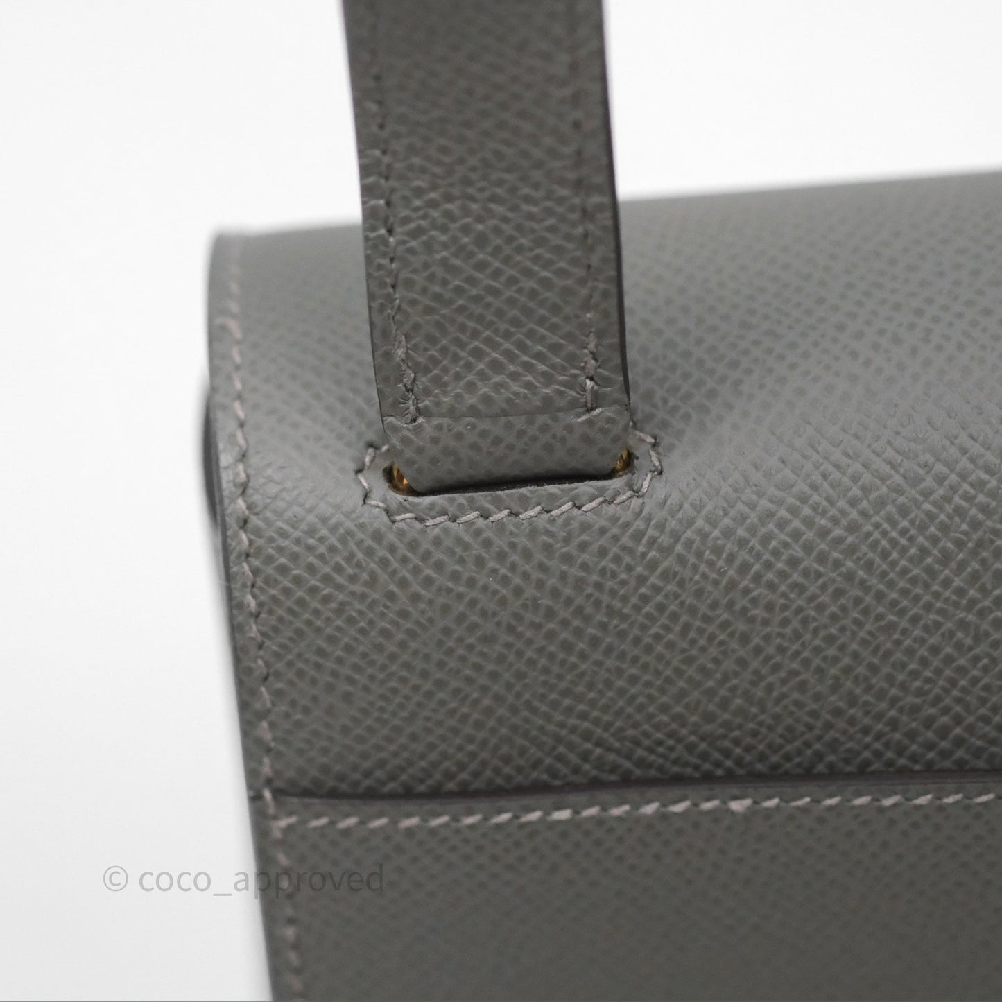 Hermès Della Cavalleria Mini Bag Gris Meyer 0L Epsom Gold Hardware