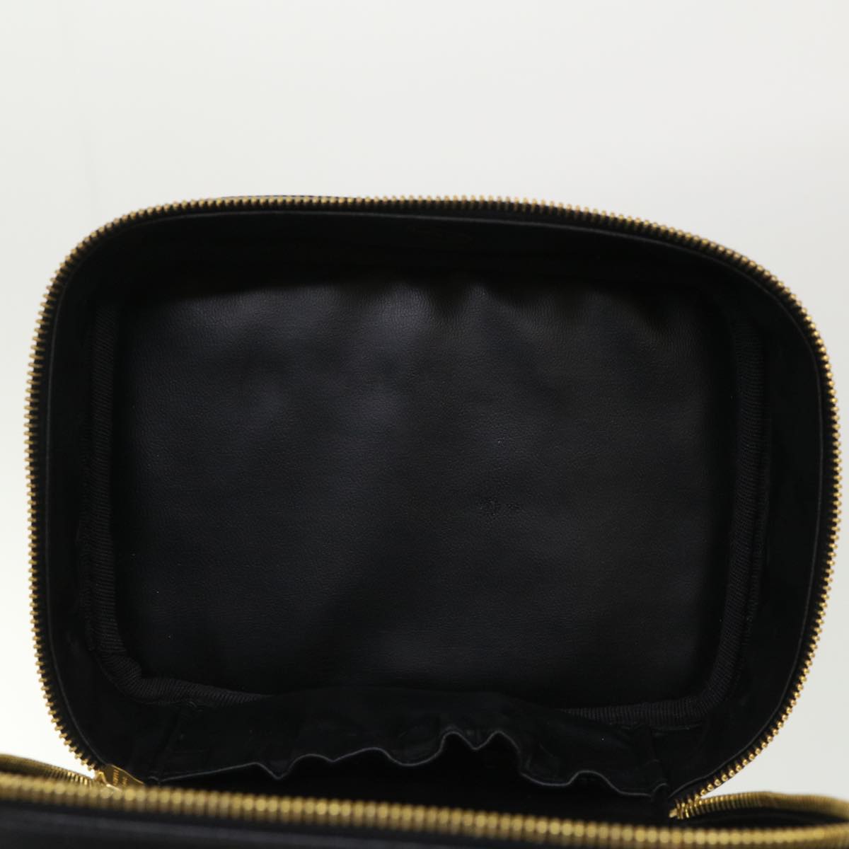 CHANEL Vanity Cosmetic Pouch Lamb Skin Beige CC  49478A