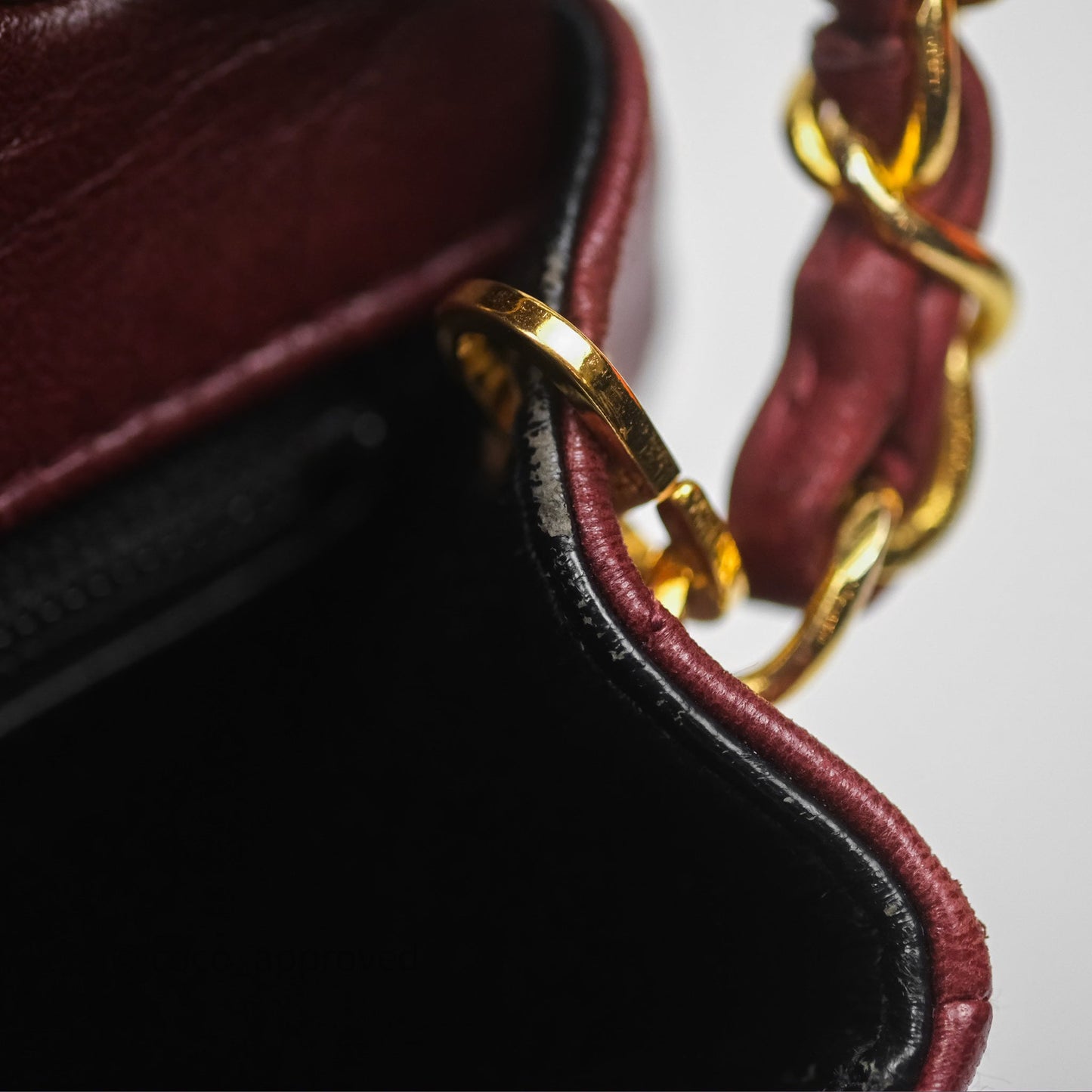 Chanel Vintage Mini Square Burgundy Lambskin 24K Gold Hardware