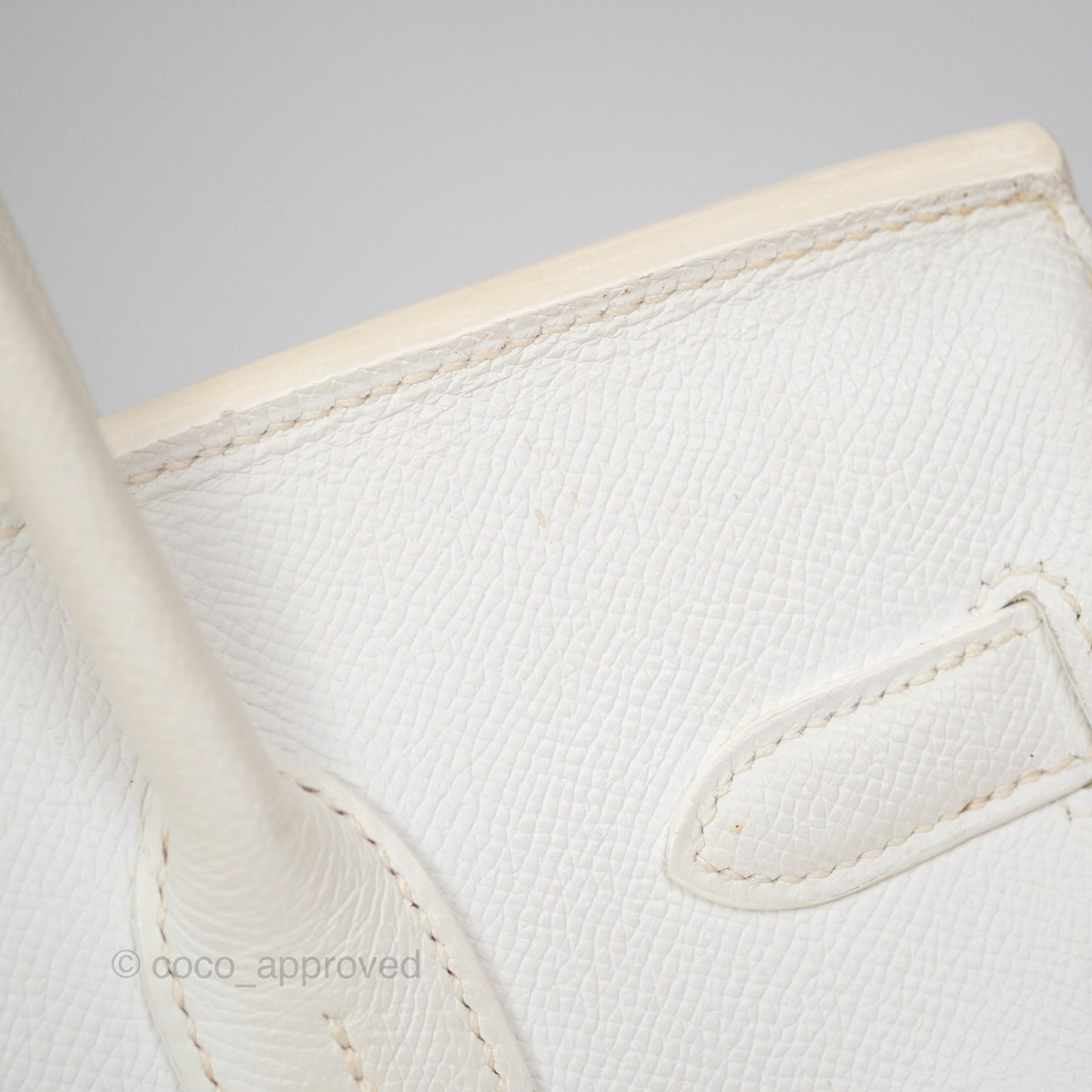 Hermès Birkin 30 Retourne White Epsom Palladium Hardware