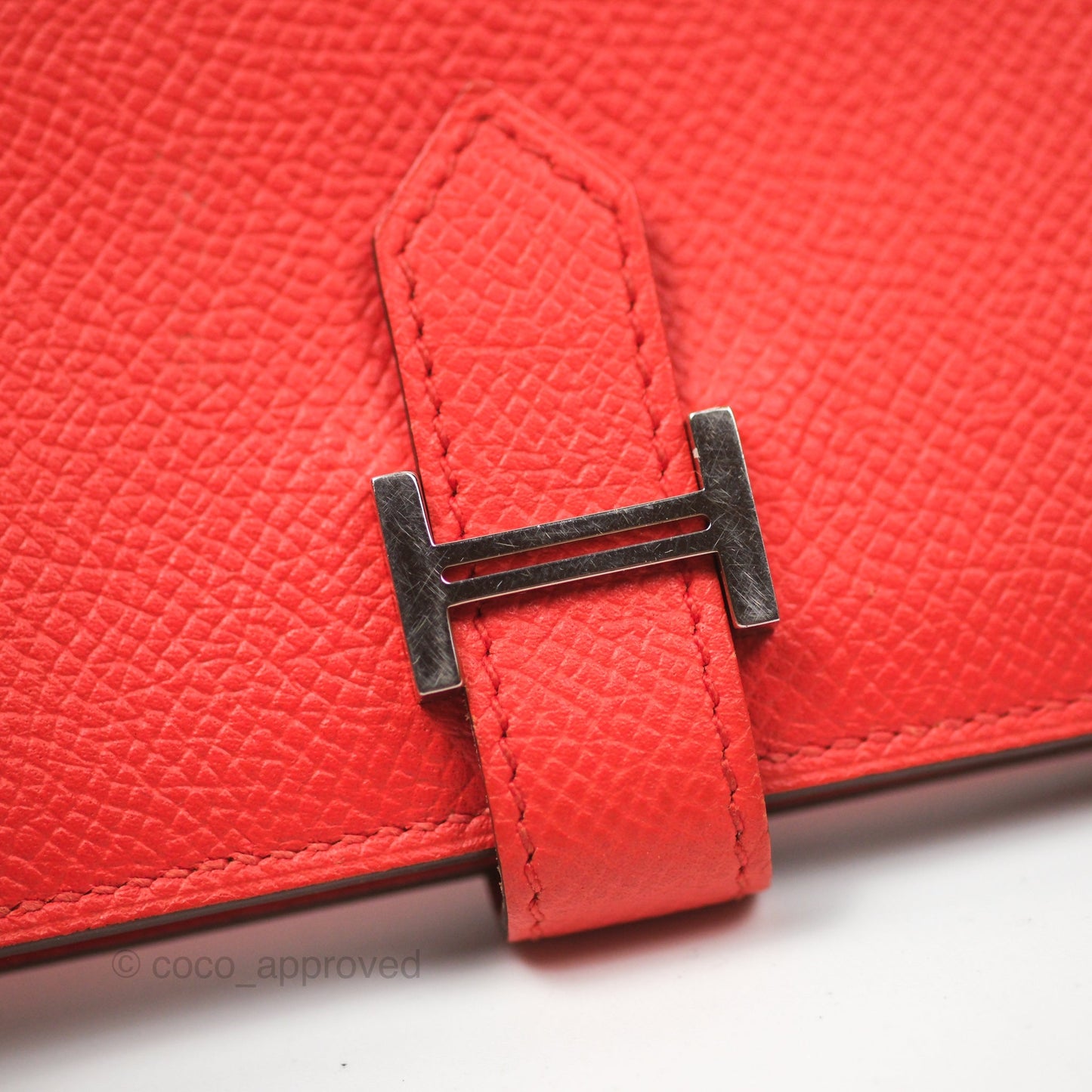Hermès Bearn Card Holder Rose Jaipur T5 Epsom Palladium Hardware