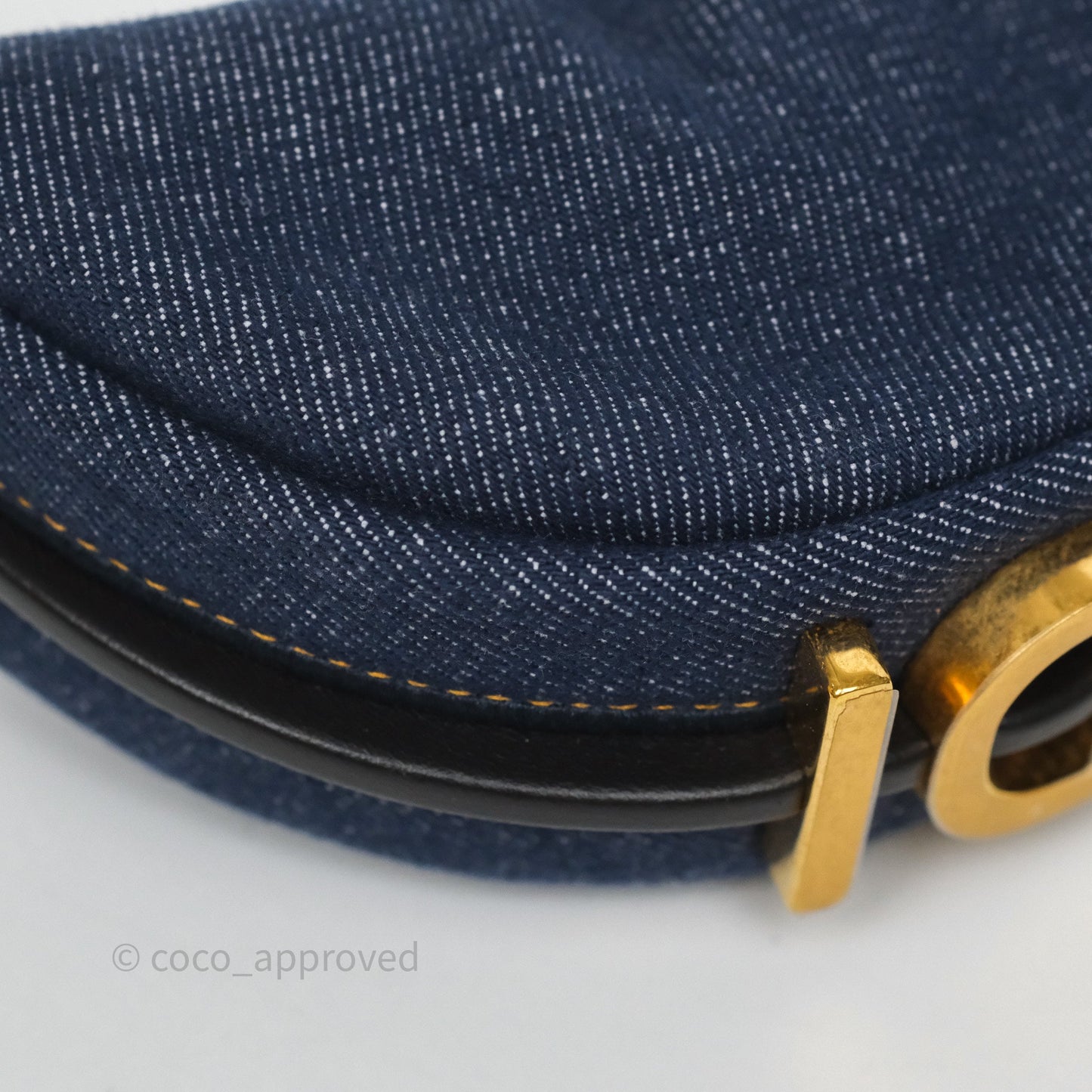 Fendi Nano Fendigraphy Hobo Charm Blue Denim
