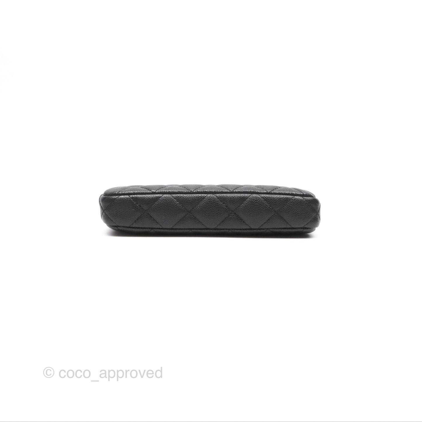 Chanel Clutch with Chain Black Caviar Silver Hardware