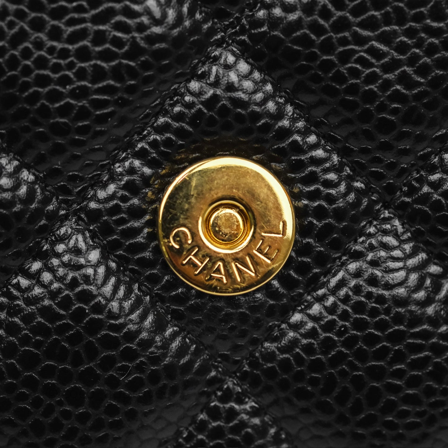 Chanel Classic Wallet On Chain WOC Quilted  Black Caviar Gold Hardware