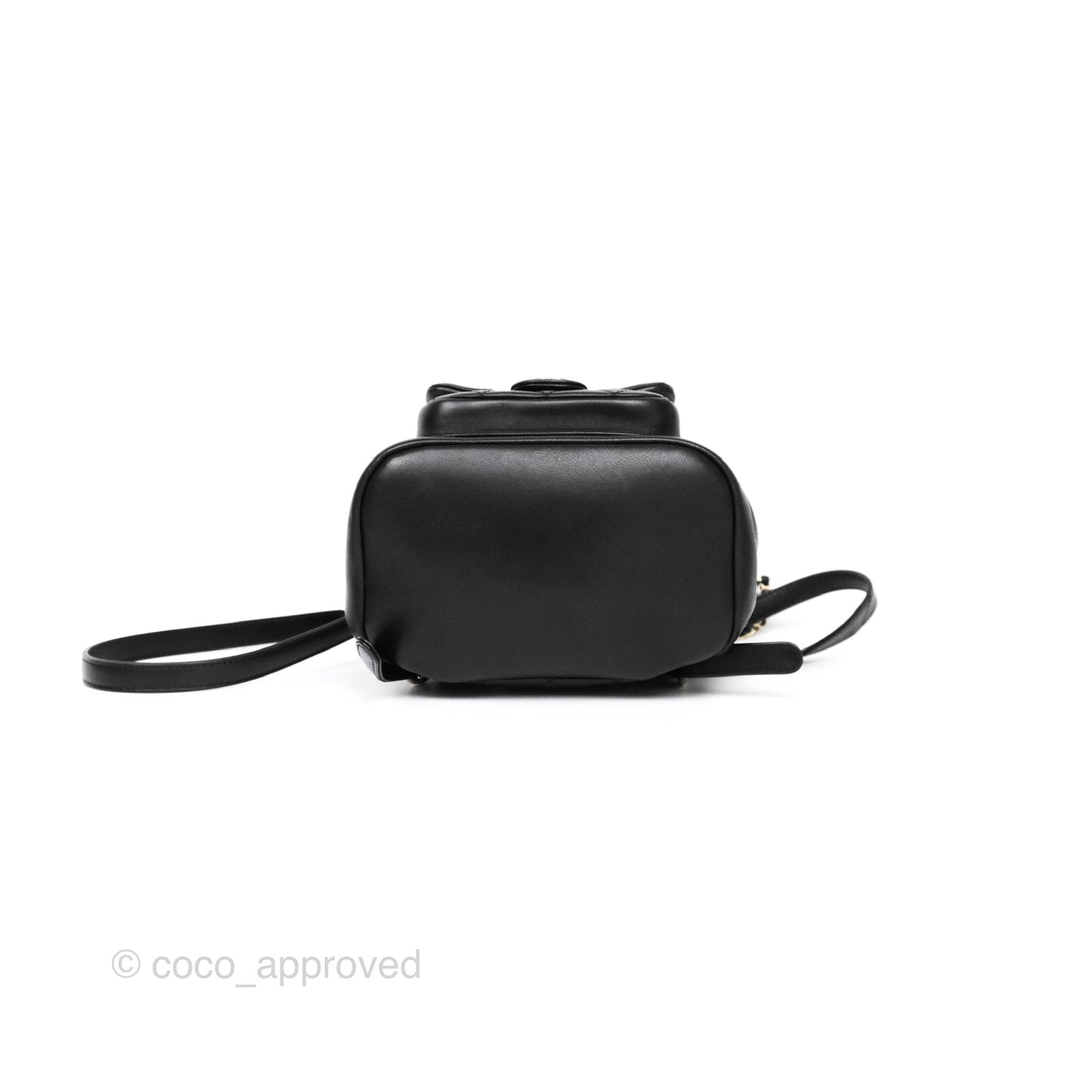 Chanel Small Duma Drawstring Backpack Black Lambskin Gold Hardware