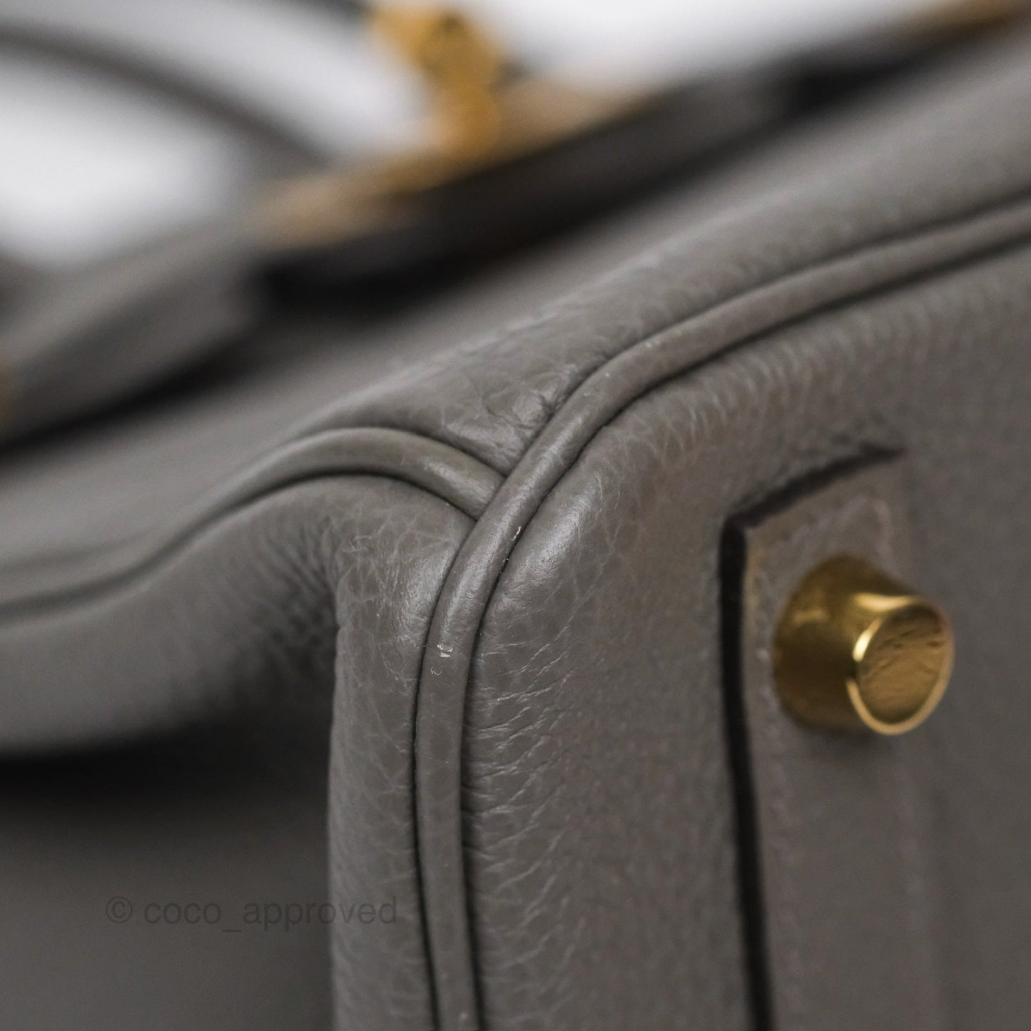 Hermès Birkin 25 Retourne Gris Meyer 0L Togo Gold Hardware