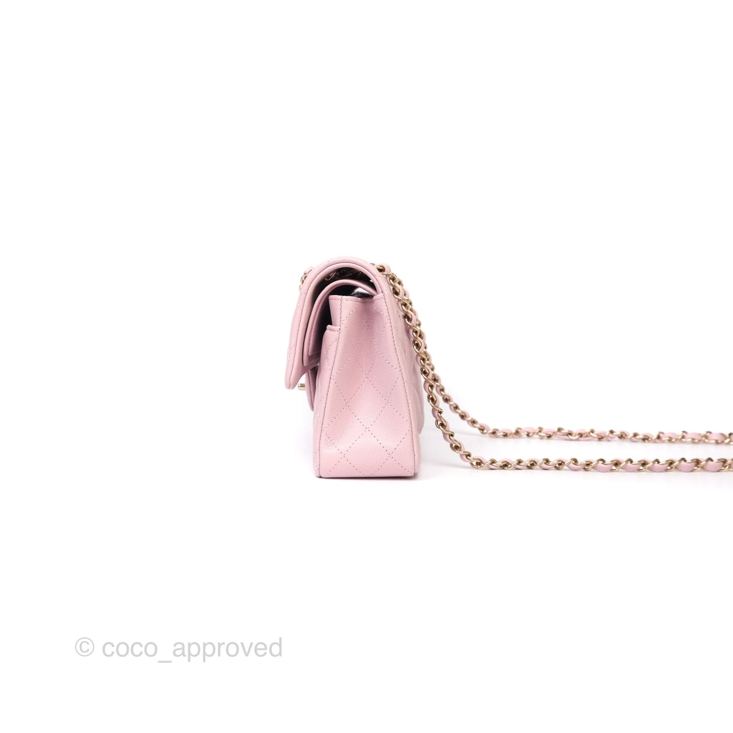 Chanel Small S/M Classic Flap Light Pink Caviar Gold Hardware