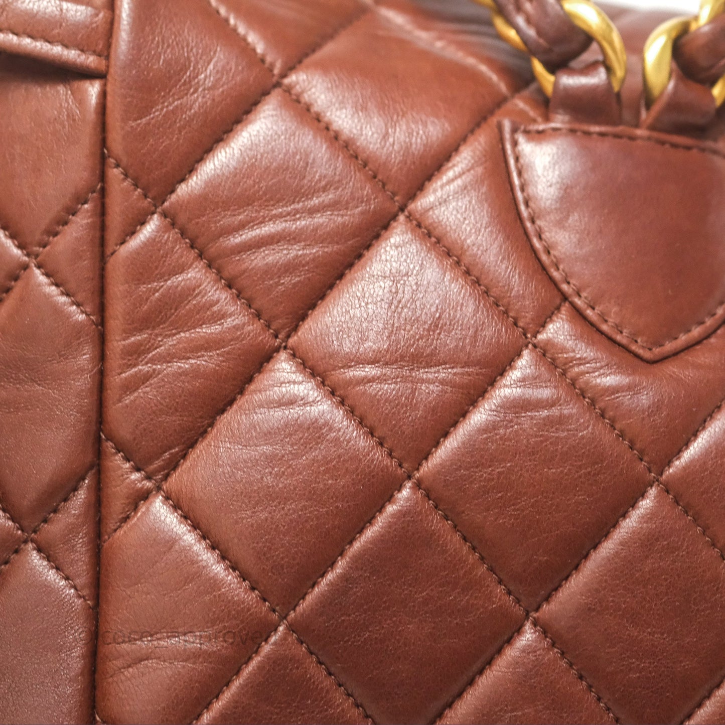 Chanel Vintage CC Duma Backpack Brown Lambskin 24K Gold Hardware