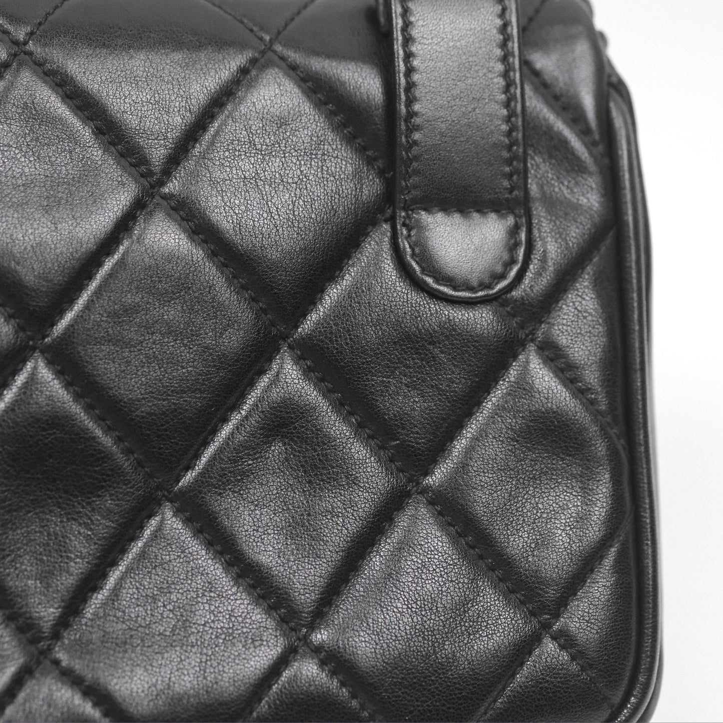 Chanel Vintage Belt Bag Quilted Black Lambskin 24K Gold Hardware