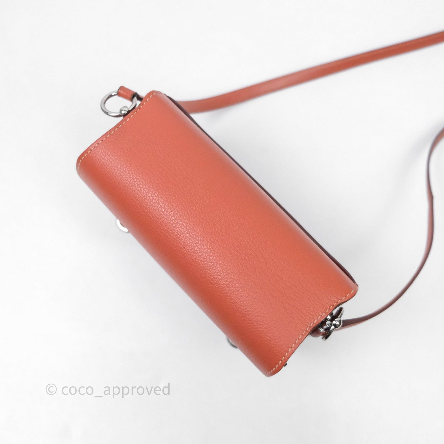 Hermès Roulis Mini 18 Evercolor AH Brush/ Rose Jaipur T5 Palladium Hardware