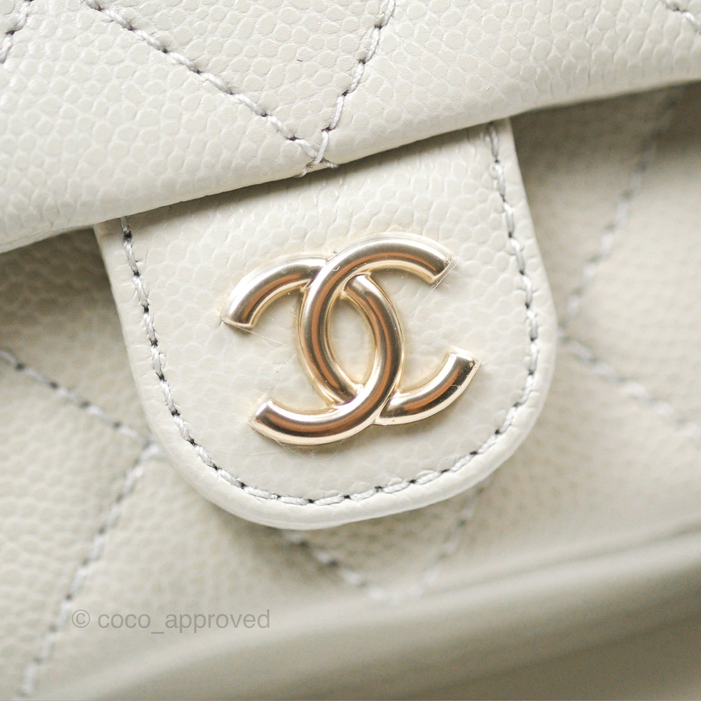 Chanel Small Duma Backpack Caviar Pale Grey Gold Hardware 23K