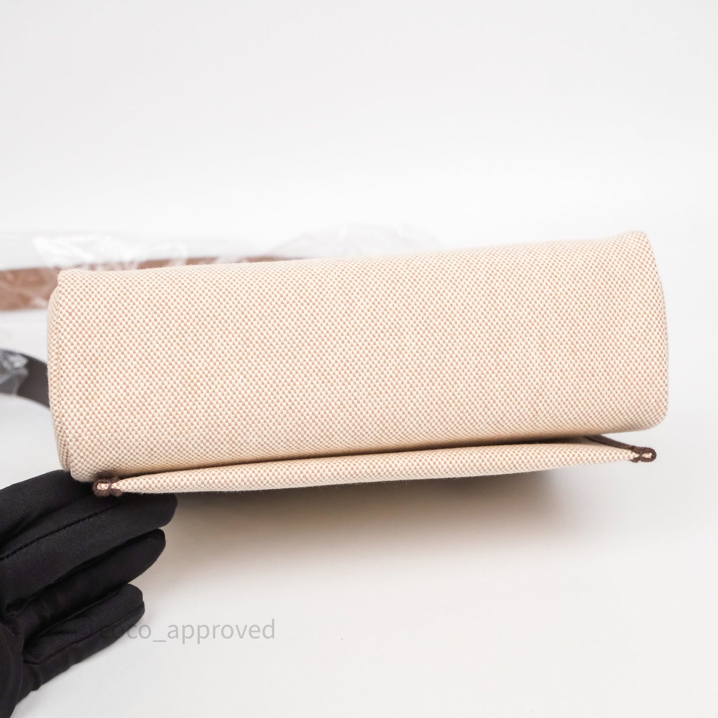 Hermès Herbag Zip 20 Mini Ecru Beige 14/ Ebene 46 Canvas Gold Hardware