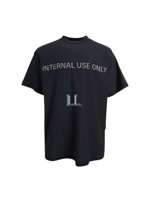 Luxury Balenciaga Inside Out Oversized Distressed Short Sleeve T-Shirt Black