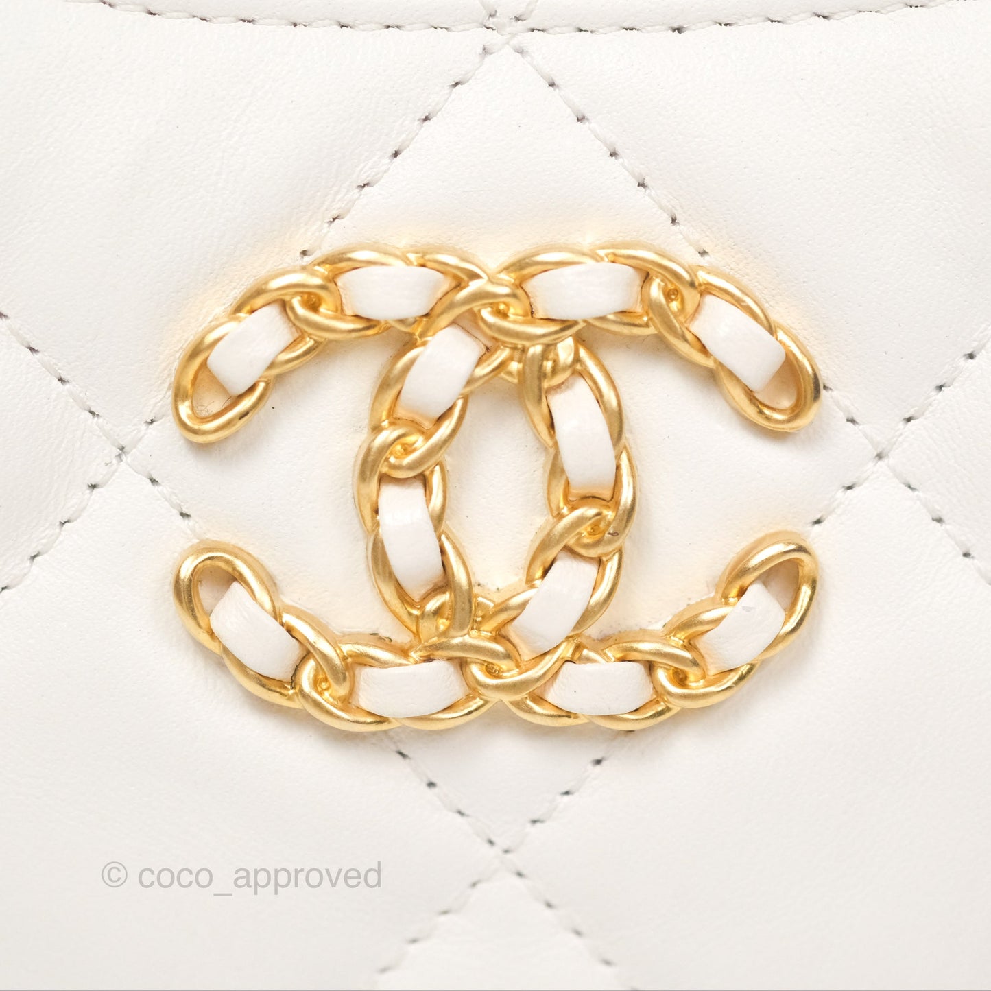 Chanel Hobo Bag White Aged Calfskin Aged Gold Hardware