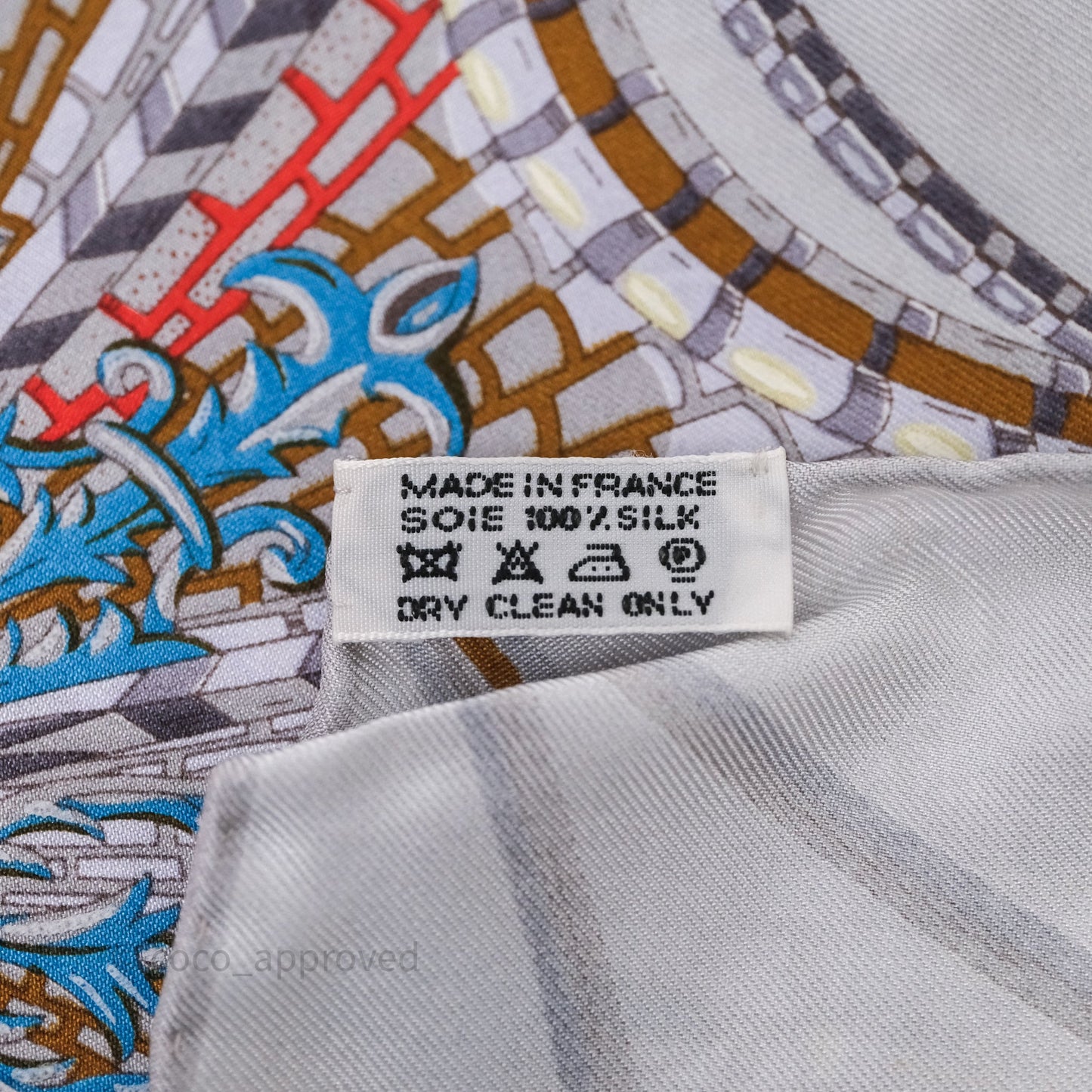 Hermes Les Domes Celestes Scarf 90 Gris Perles Orange Brun Silk Scarf