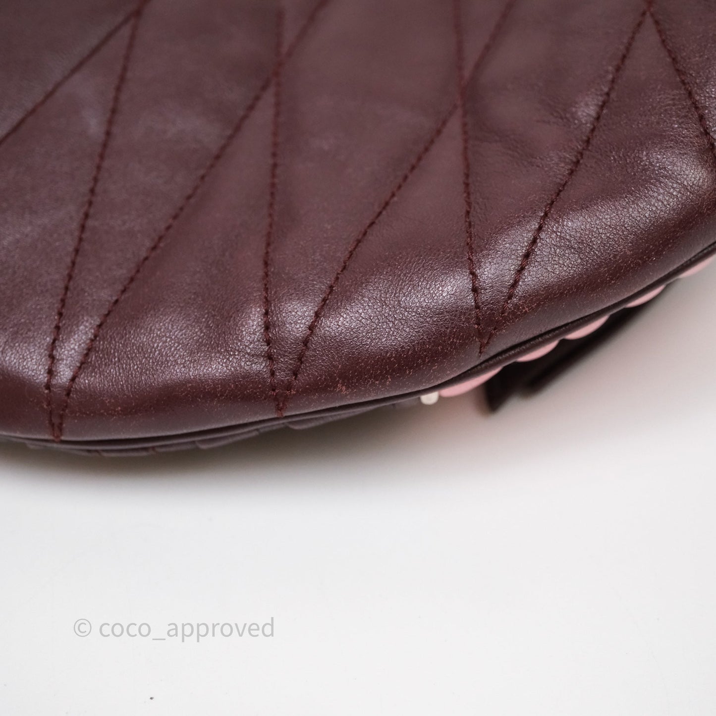 Miu Miu Bumbag Burgundy/Pink Gold Hardware