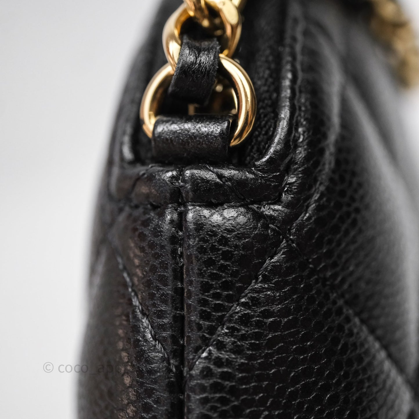 Chanel Clutch on Chain Black Caviar Gold Hardware