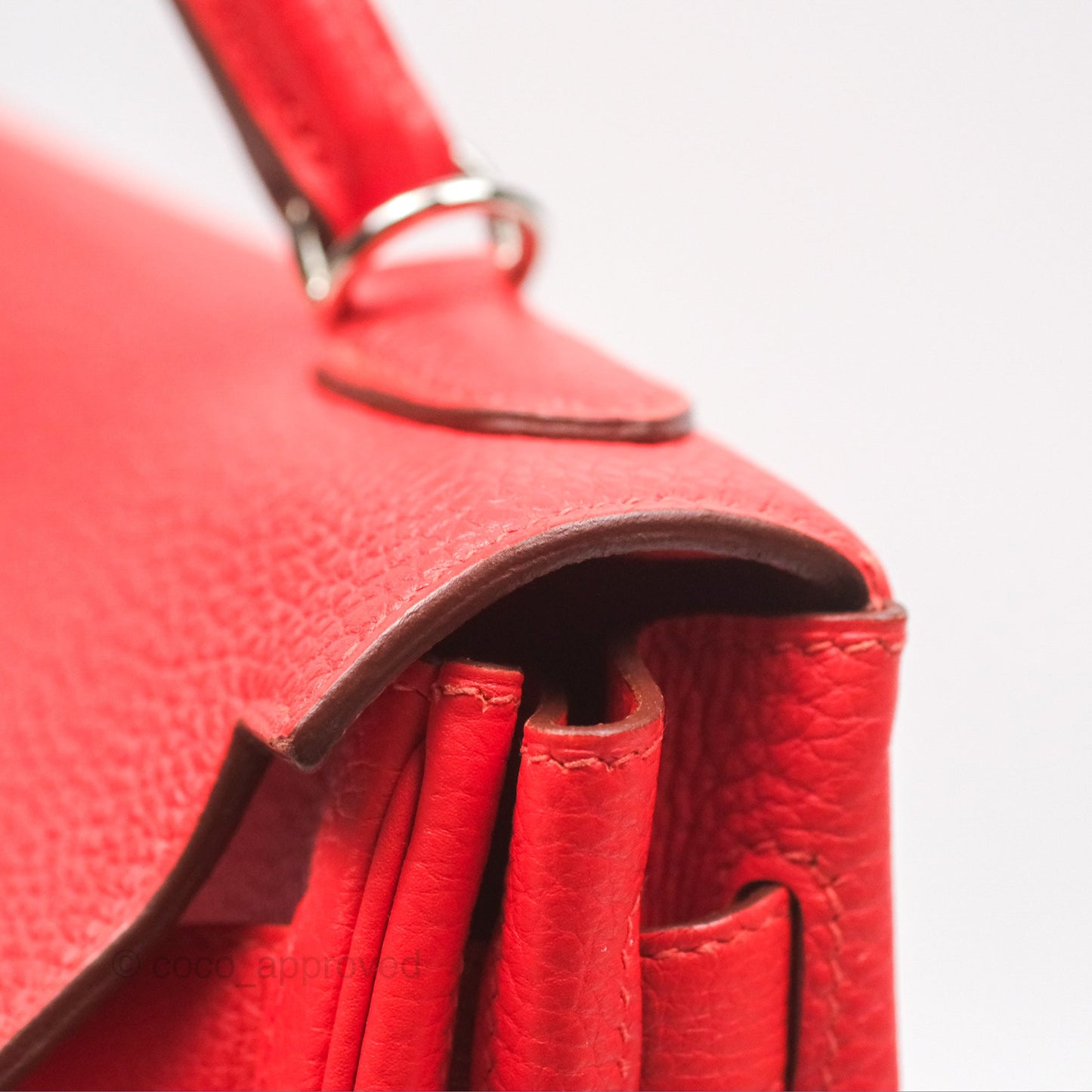 Hermès Kelly 32 Retourne Rose Jaipur Clemence Palladium Hardware