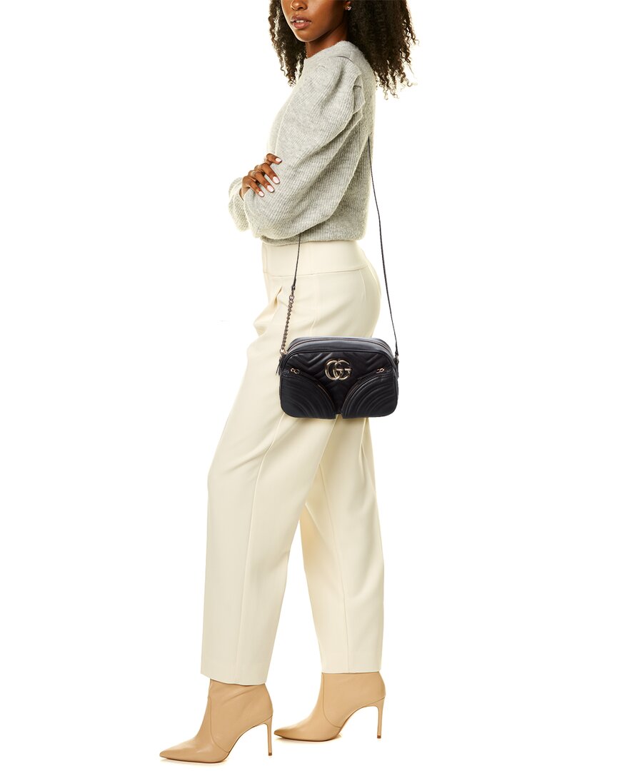 Luxury Gucci Trending 2025 GG Marmont Small Leather Crossbody