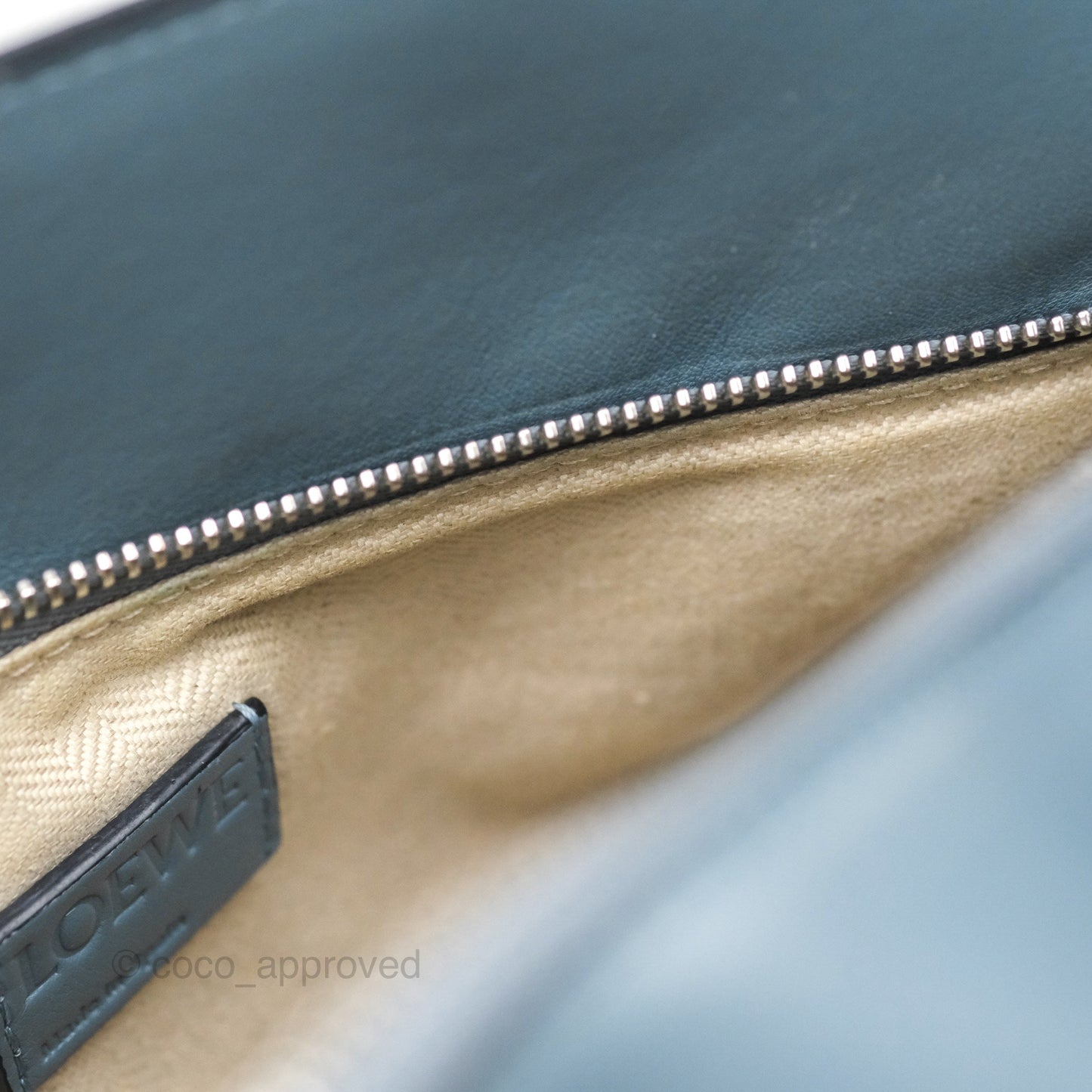 Loewe Medium Puzzle Bag Blue Calfskin Silver Hardware