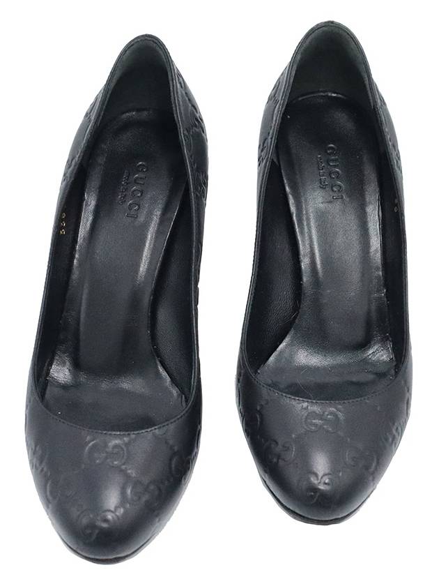 Luxury Gucci Trending 2025 Luxury Gucci Trending 2025 338726 GG Logo Black Cima Leather Pumps Shoes 36