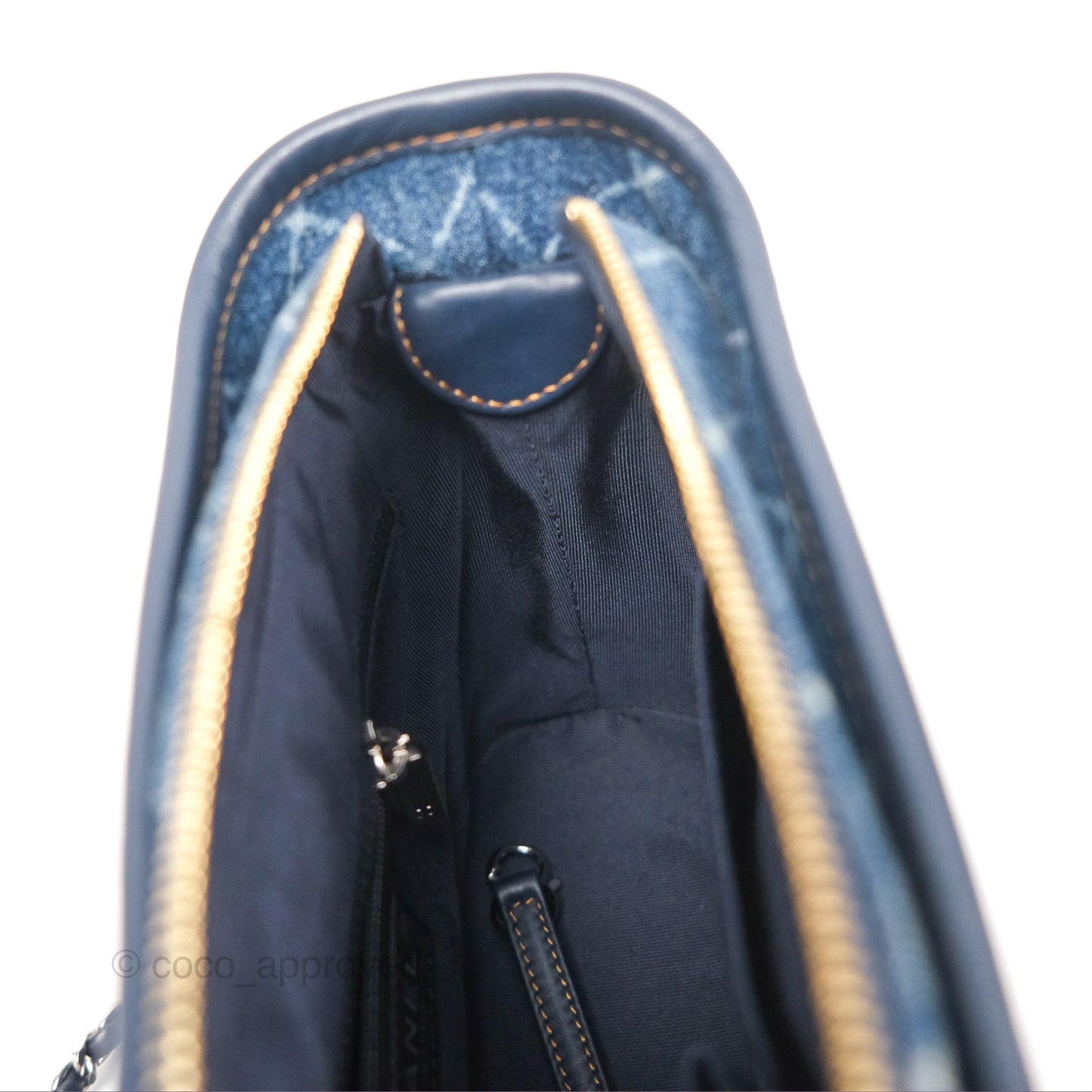 Chanel Small Gabrielle Hobo Quilted Navy Aged Denim