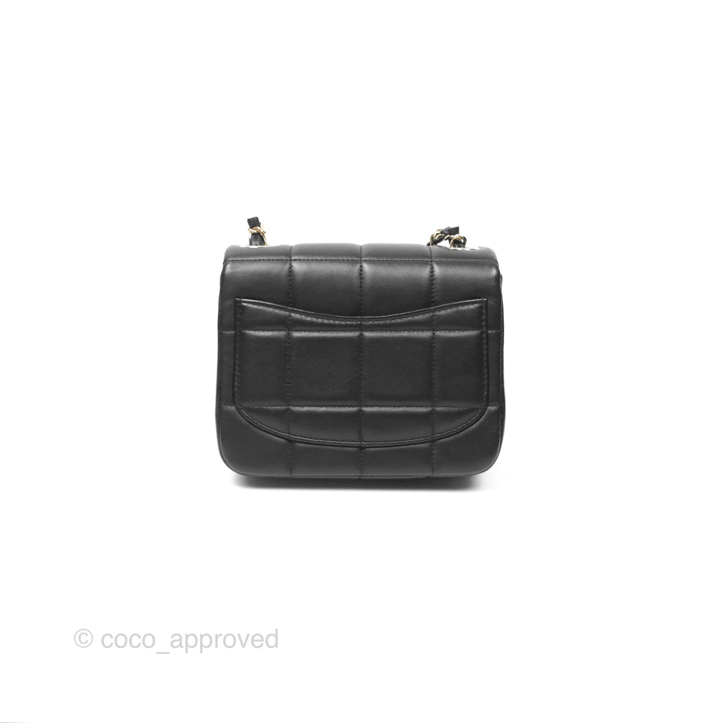 Chanel Mini Monacoco Flap With Dice Logo Chain Lambskin Black Gold Hardware 23C
