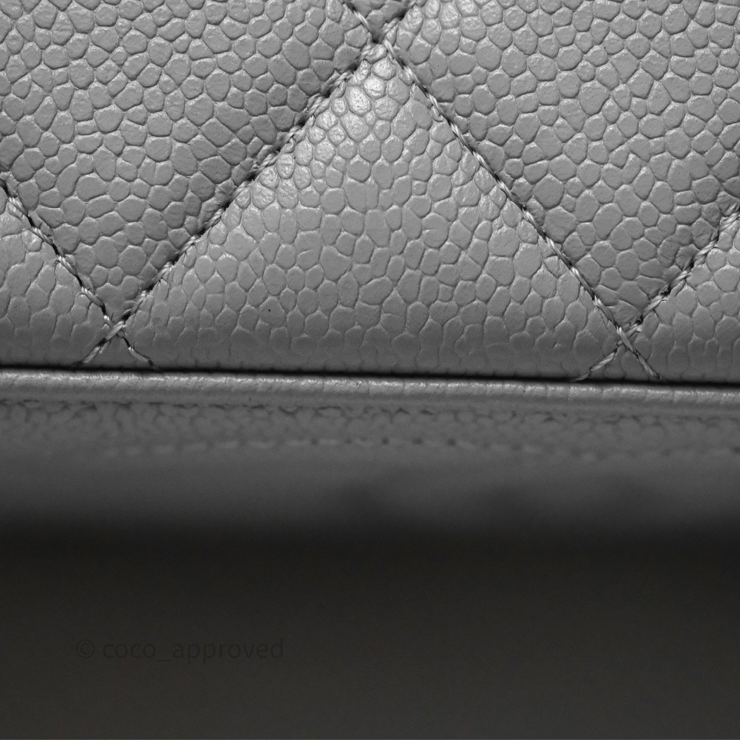 Chanel Vanity with Heart Adjustable Chain Grey Caviar Aged Gold Hardware