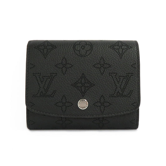 Louis Vuitton Portefolio Illis Compact M62540 Machina Monogram Noir Black Silver  Two Fold Wallet Leather