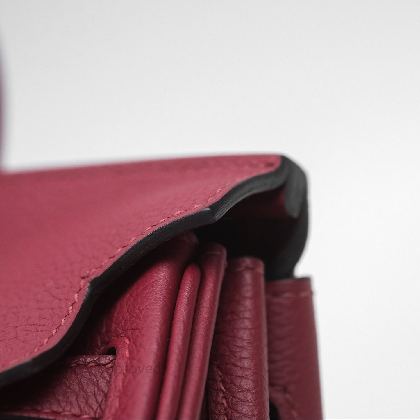 Hermès Birkin 25 Retourne Rouge Grenat Togo Gold Hardware
