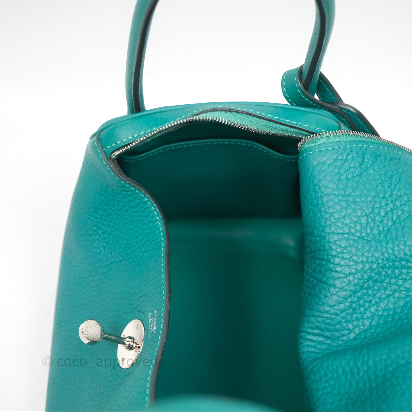 Hermès Lindy 26 Vert Verone U1 Clemence Palladium Hardware