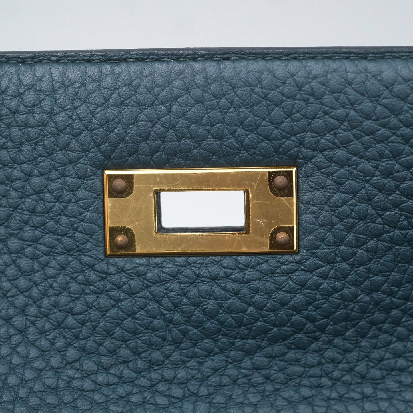 Hermès Kelly 28 Retourne Dark Green Clemence Gold Hardware