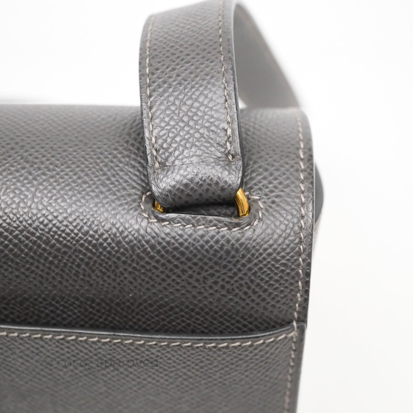 Hermès Della Cavalleria Mini Bag Gris Meyer 0L Epsom Gold Hardware