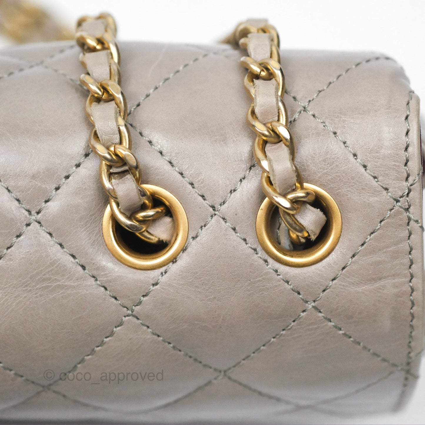 Chanel Accordion Flap Bag Taupe Crinkled Glazed Calfskin