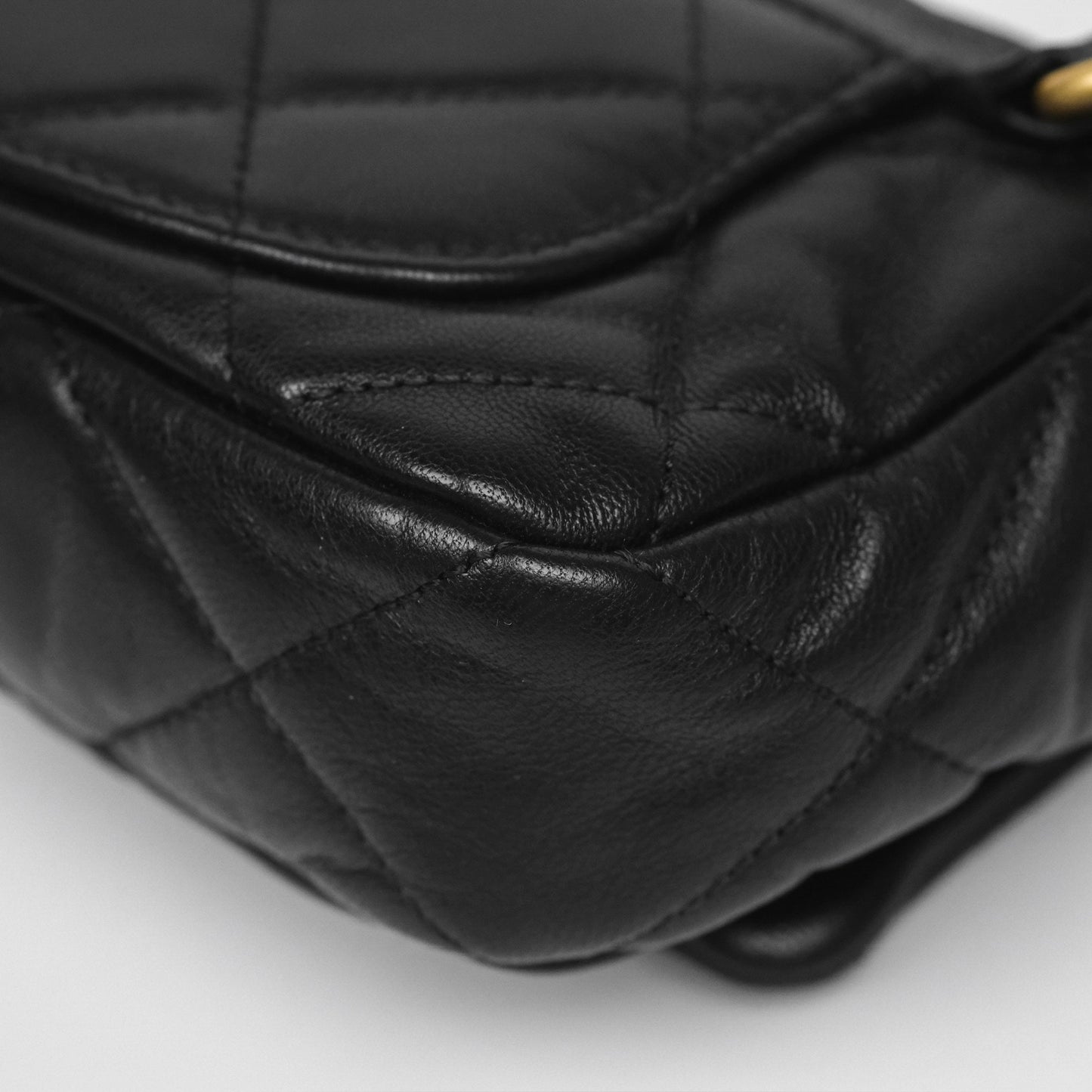 Chanel 19 Waist Bag Black Goatskin Mixed Hardware