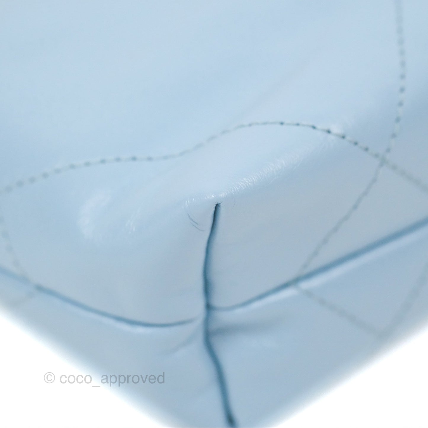 Chanel 22 Mini Bag Light Blue Crumpled Calfskin
