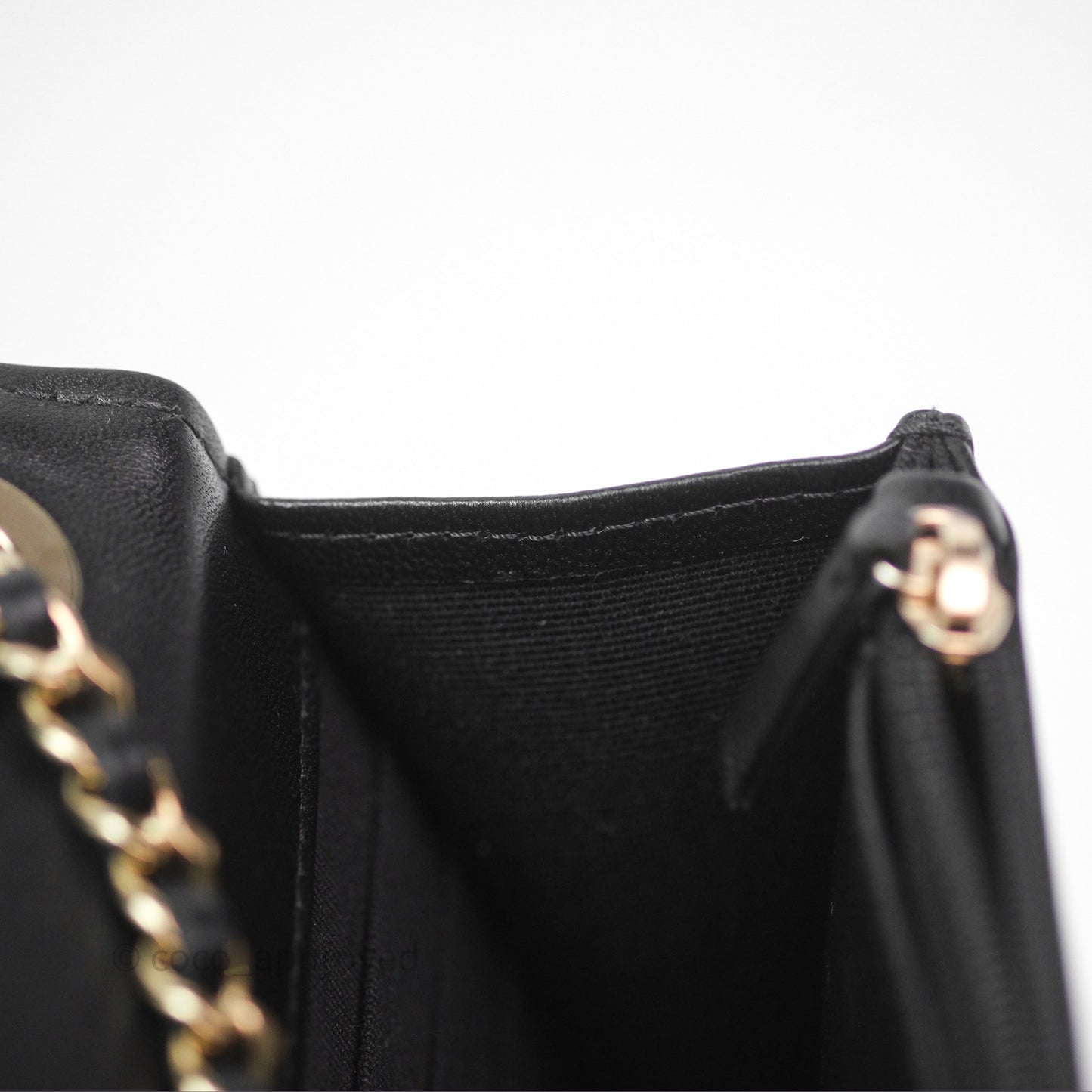 Chanel Trendy CC WOC Wallet on Chain Black Lambskin Gold Hardware