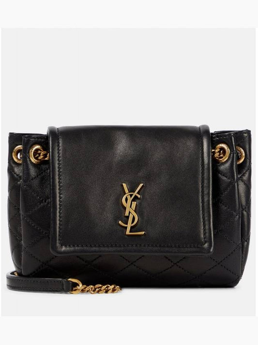 Luxury Saint Laurent Nolita Lambskin Mini Bag Black