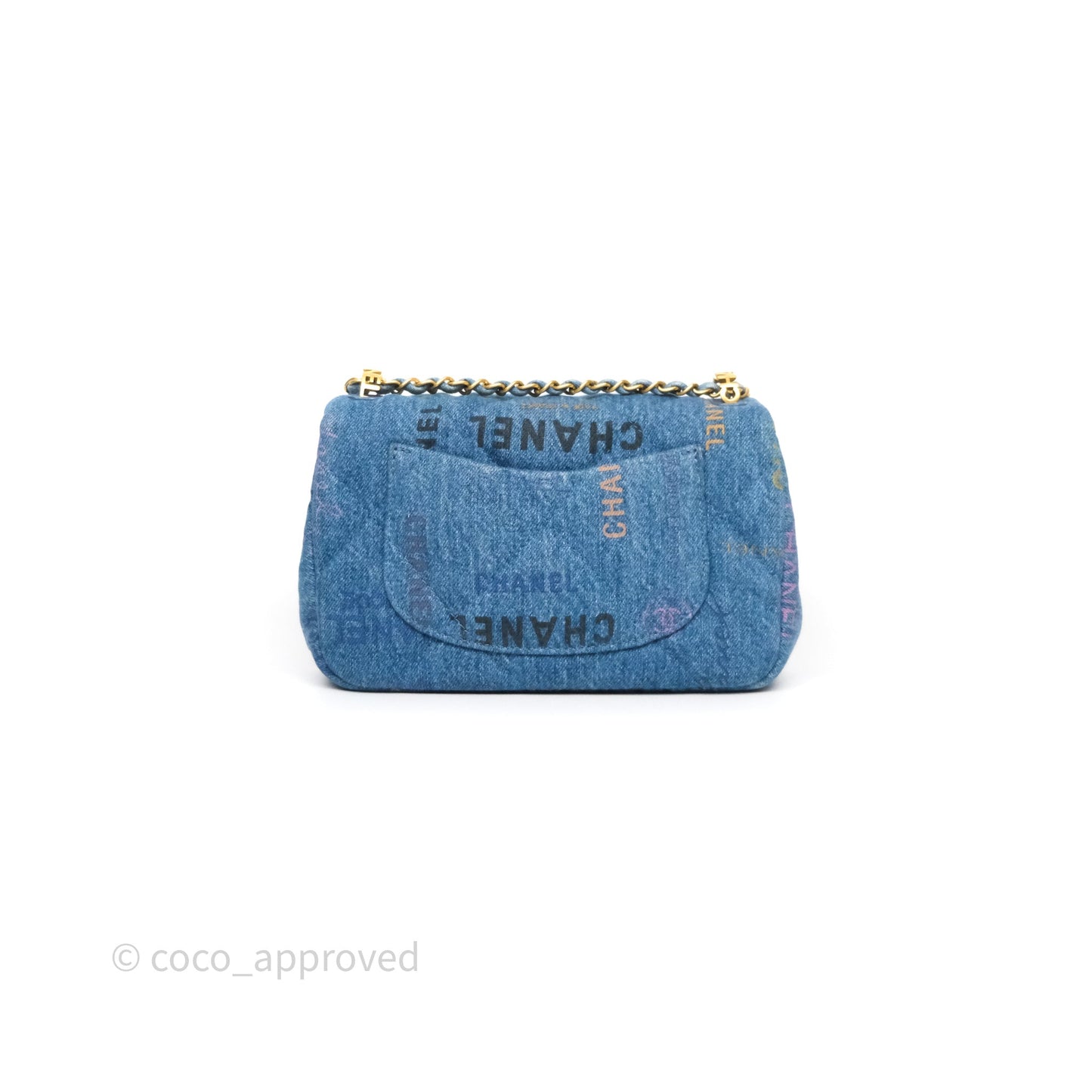 Chanel Small Denim Mood Flap Quilted Blue Multicolor