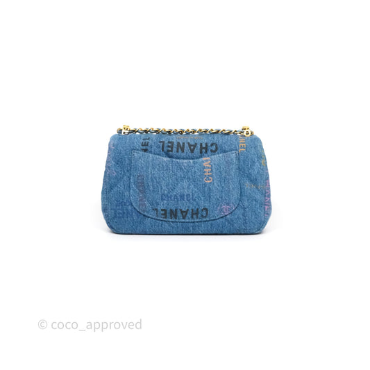 Chanel Small Denim Mood Flap Quilted Blue Multicolor