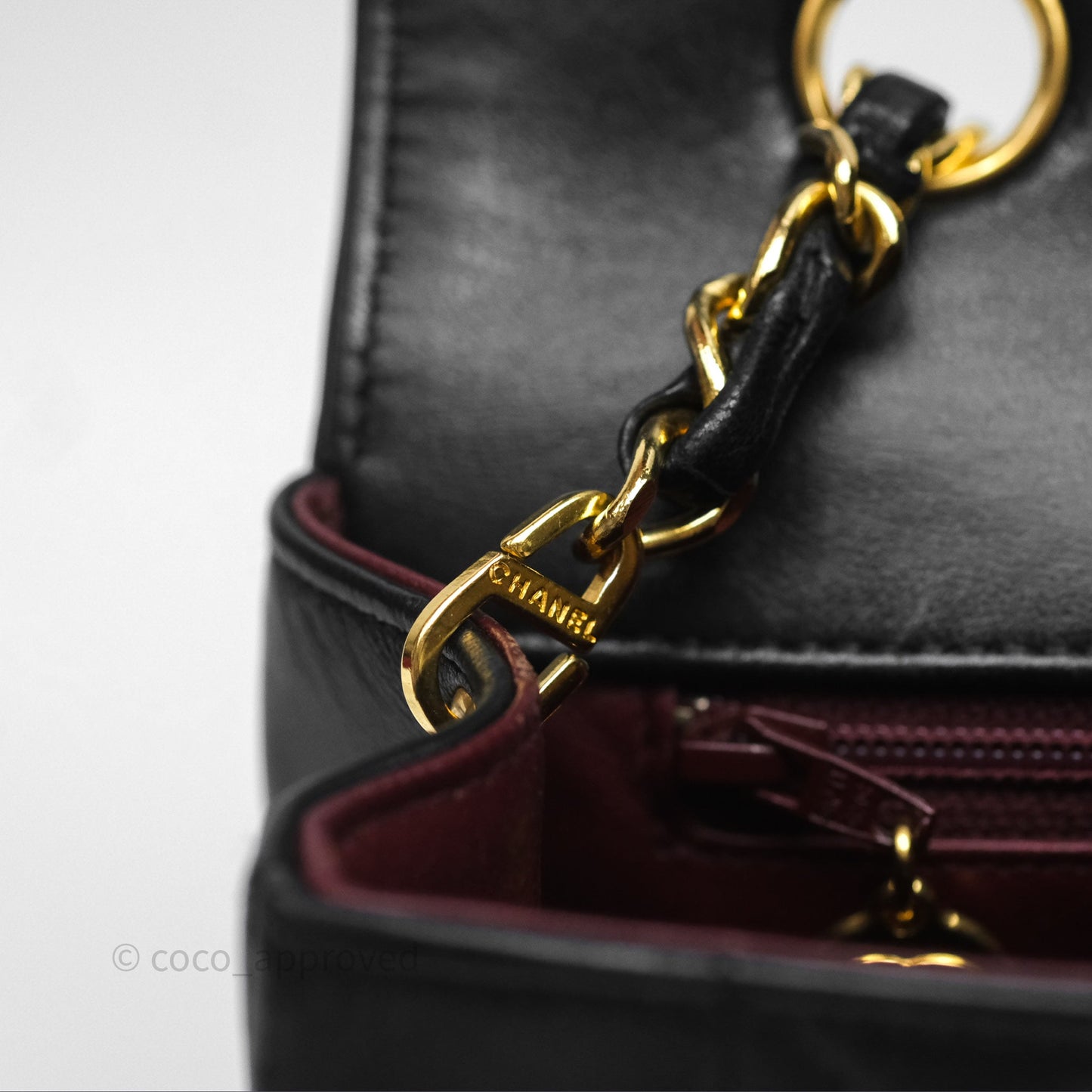 Chanel Medium Vintage Quilted Classic Diana Flap Bag Black Lambskin 24K Gold Hardware