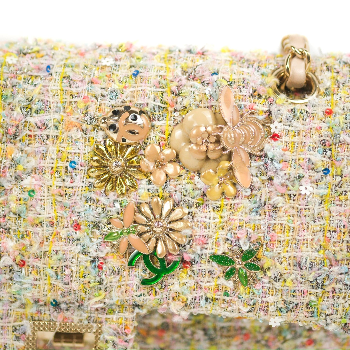 Chanel Reissue Tweed Pastel Garden Party Flap