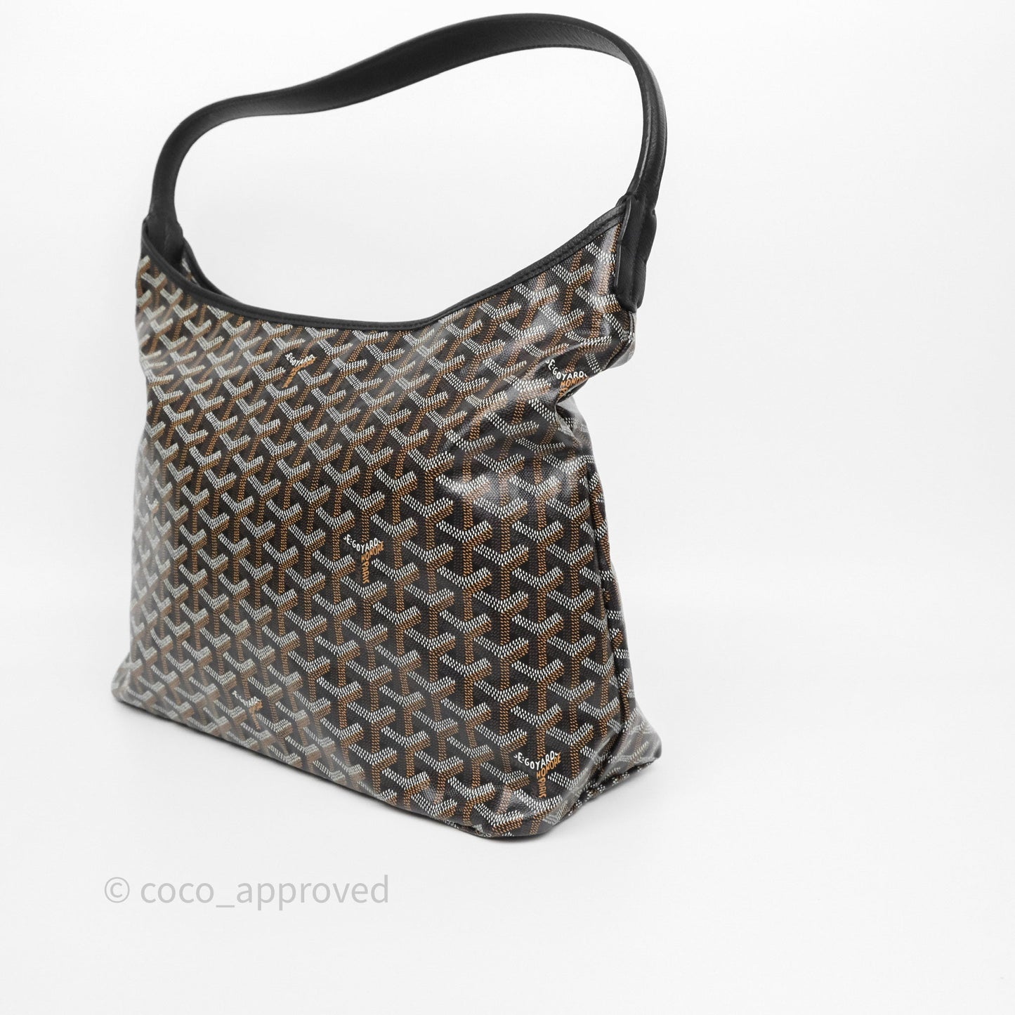 Goyard Bohème Hobo Bag Black Goyardine Canvas