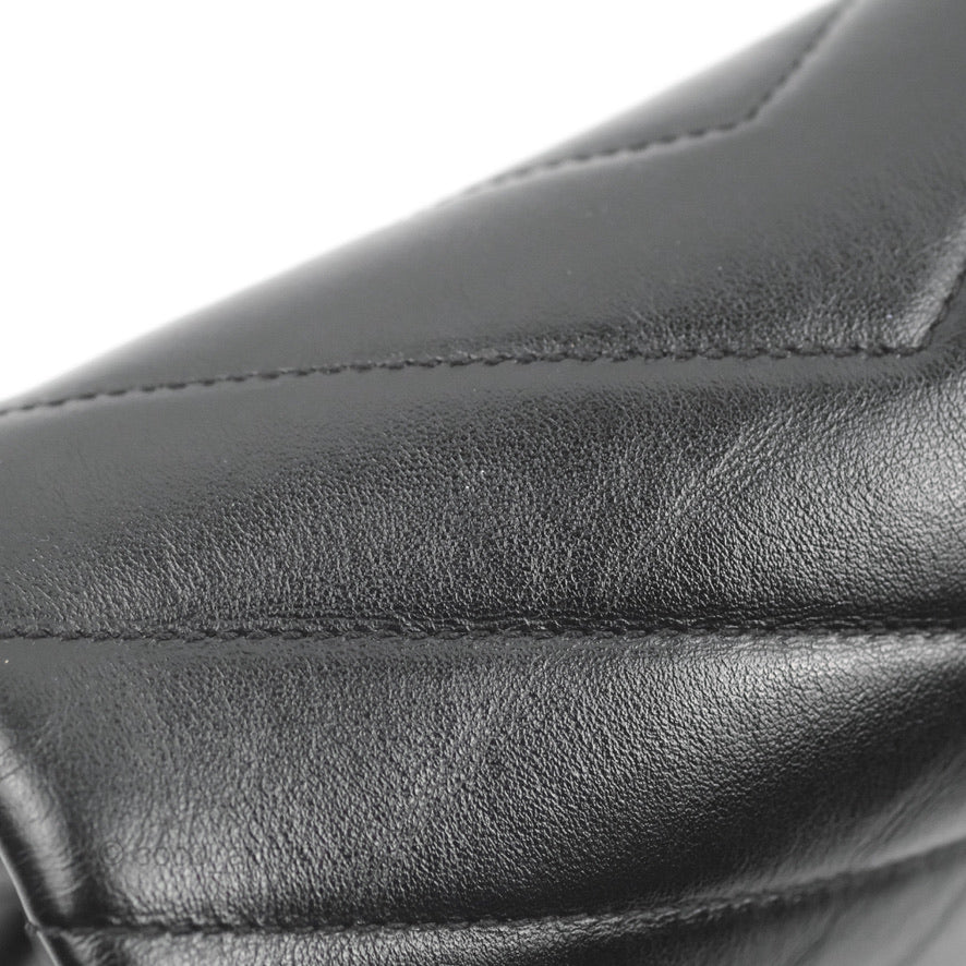 Saint Laurent Loulou Toy Quilted Leather Shoulder Bag Black
