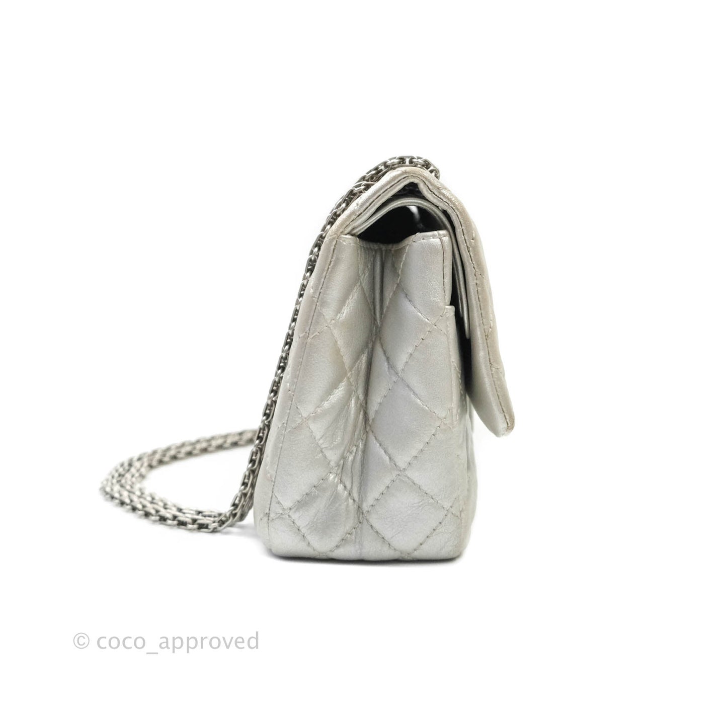 Chanel Reissue 226 Silver Calfskin Silver Hardware