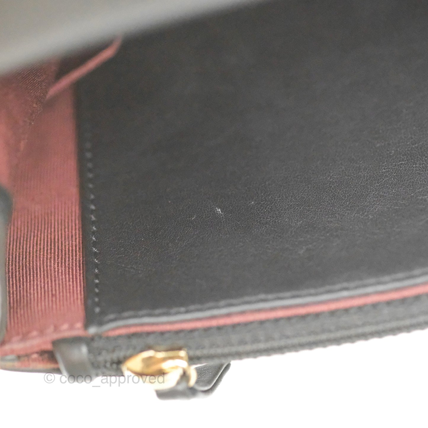 Chanel Golden Class Wallet On Chain WOC Black Patent Gold Hardware