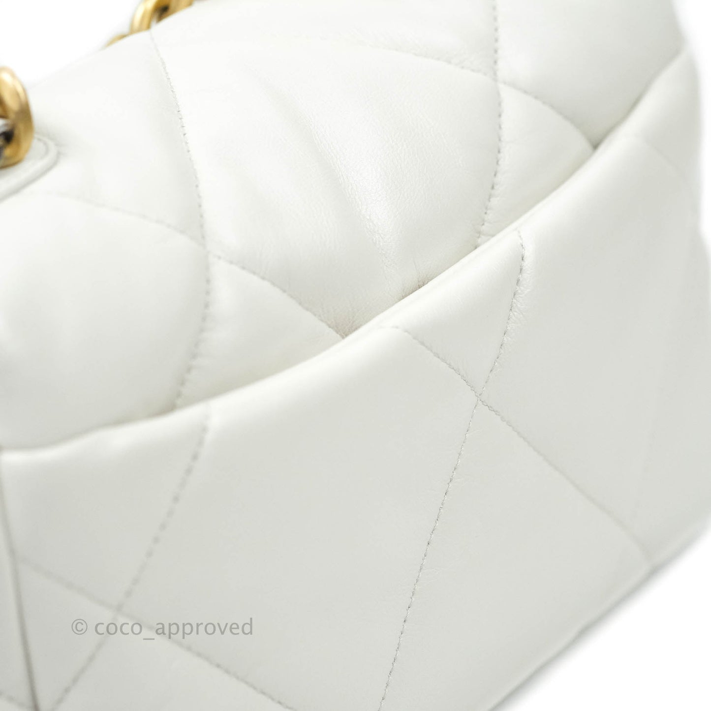 Chanel 19 Small White Mixed Hardware
