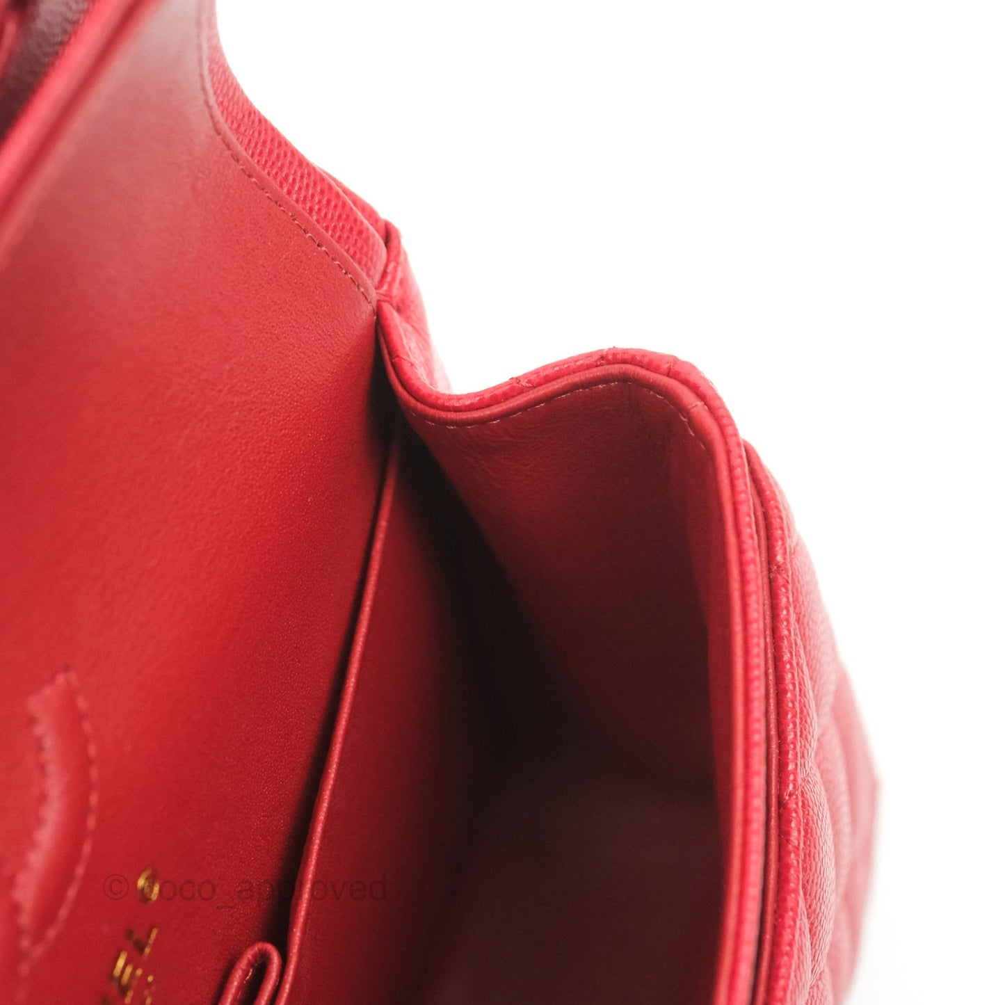 Chanel Classic Small S/M Flap Red Caviar Gold Hardware